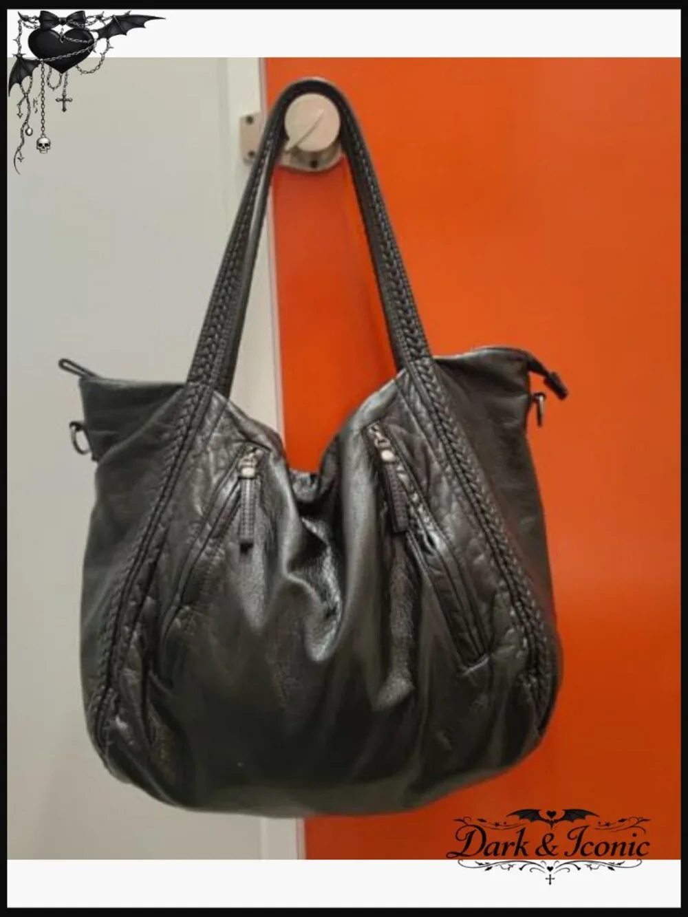 Large Slouchy Hobo Tote Bag Oversized Shoulder Handbag Multi-Pockets - Picture 5 of 7